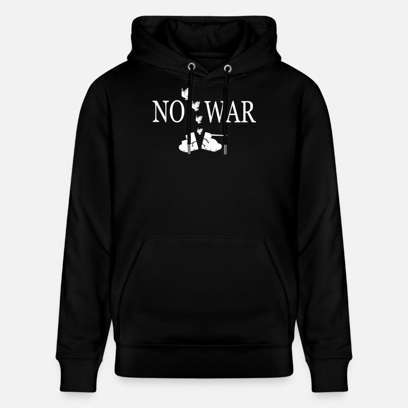 Kein Krieg - Stanley/Stella Unisex Bio-Hoodie CRUISER - Schwarz