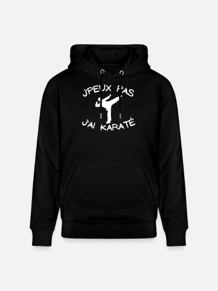 karaté, karaté sport, j'aime le karaté - Sweat à capuche bio CRUISER Stanley/Stella Unisexe - noir