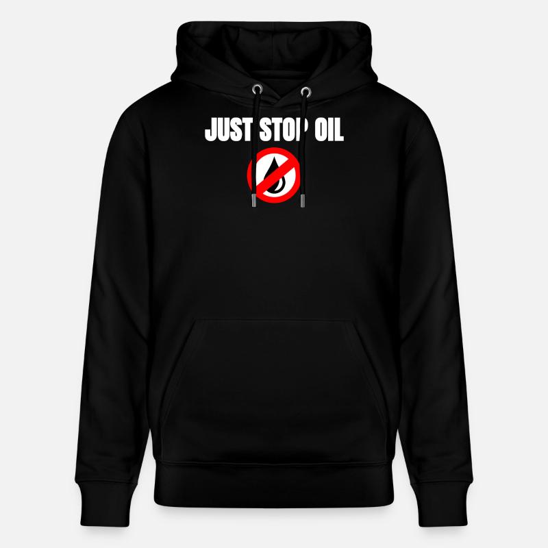 Symbole d’arrêt de l’huile - Sweat à capuche bio CRUISER Stanley/Stella Unisexe - noir