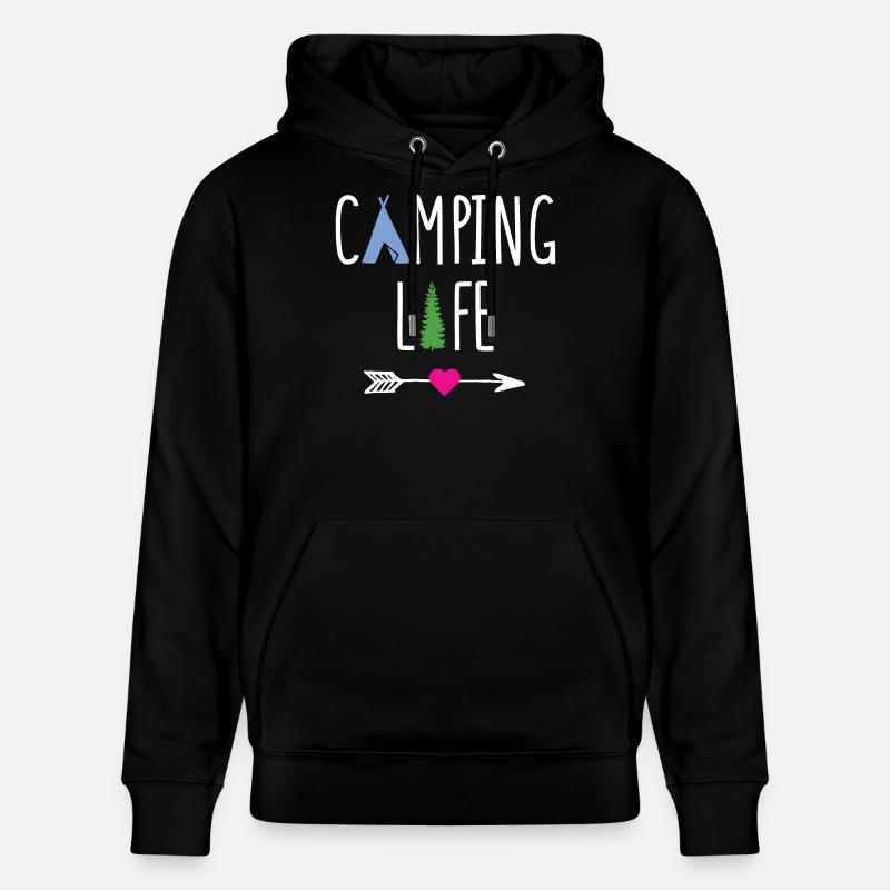 Vie de camping - Sweat à capuche bio CRUISER Stanley/Stella Unisexe - noir