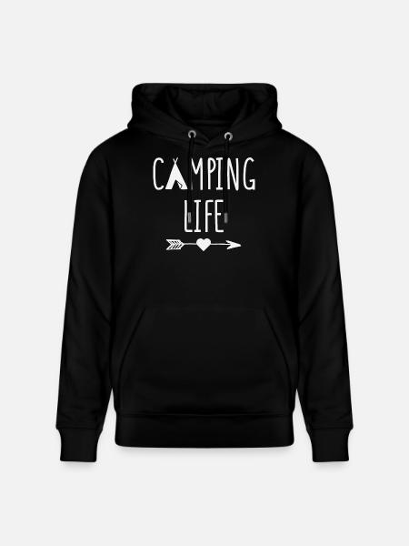Camping Life - Stanley/Stella CRUISER Unisex Organic Hoodie - black
