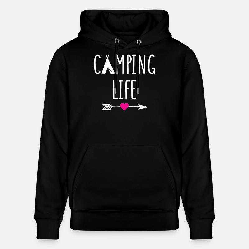 Vie de camping - Sweat à capuche bio CRUISER Stanley/Stella Unisexe - noir