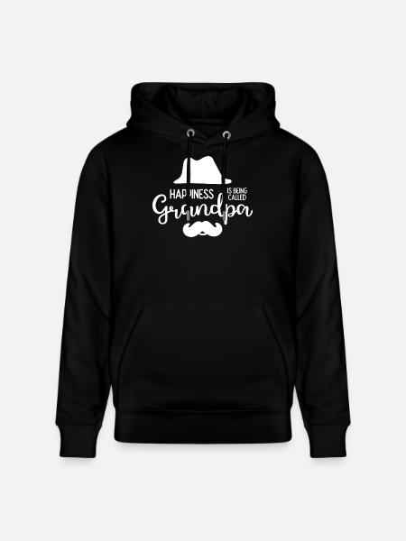 Happines wird Opa genannt - Stanley/Stella Unisex Bio-Hoodie CRUISER  - Schwarz
