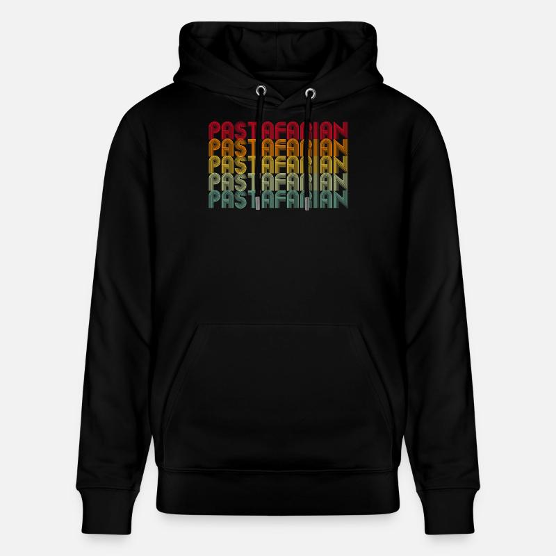 Regenbogen Schriftstapel Muster - Stanley/Stella Unisex Bio-Hoodie CRUISER  - Schwarz