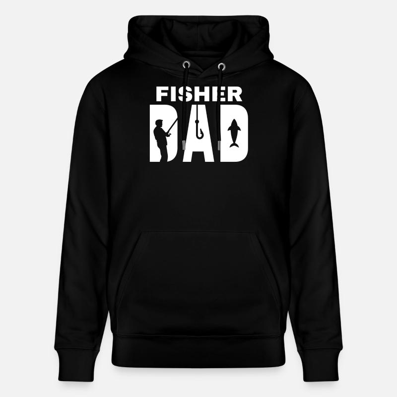 pêche, pêcheur, fan de pêche - Sweat à capuche bio CRUISER Stanley/Stella Unisexe - noir