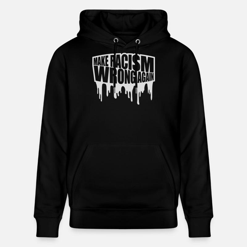 make racism wrong again - Stanley/Stella Unisex Bio-Hoodie CRUISER - Schwarz