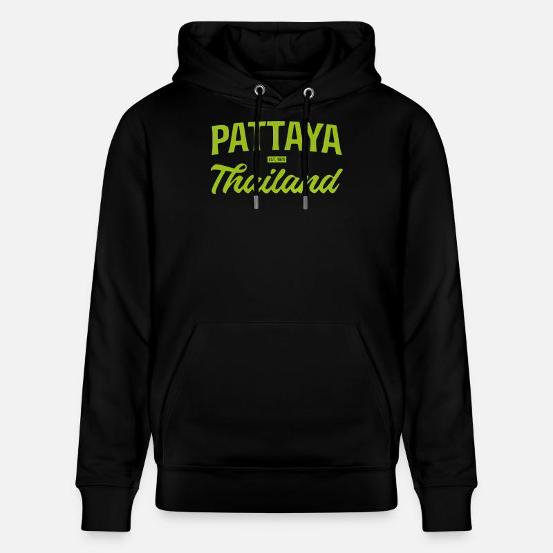 Pattaya Thaïlande LimeScript - Sweat à capuche bio CRUISER Stanley/Stella Unisexe - noir