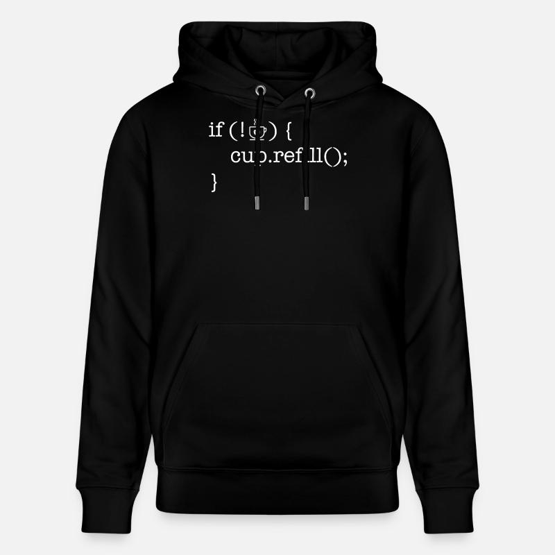 Coffee code lover software developer programmer - Stanley/Stella CRUISER Unisex Organic Hoodie - black