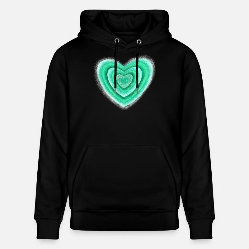Herz - Stanley/Stella Unisex Bio-Hoodie CRUISER  - Schwarz