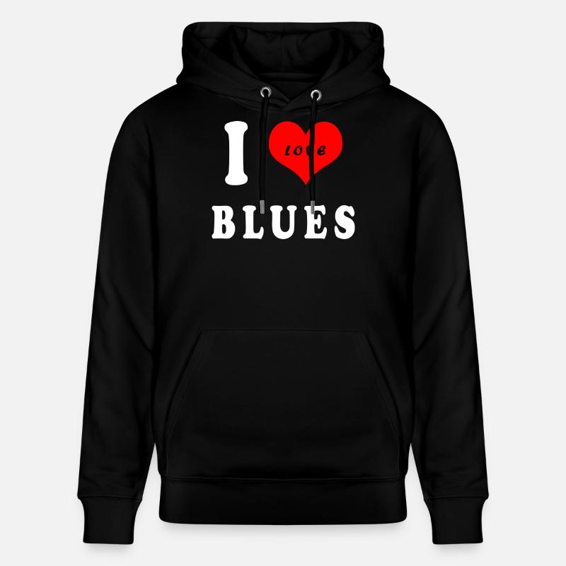 J'adore le blues - Sweat à capuche bio CRUISER Stanley/Stella Unisexe - noir