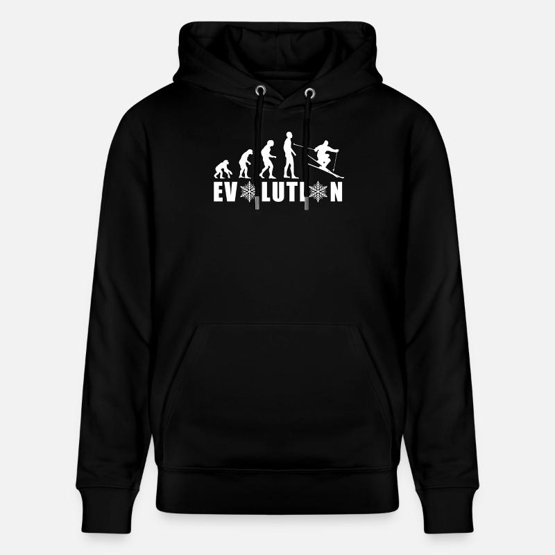 EVOLUTION Ski Winter Geschenk Weihnachtsgeschenk - Stanley/Stella Unisex Bio-Hoodie CRUISER  - Schwarz