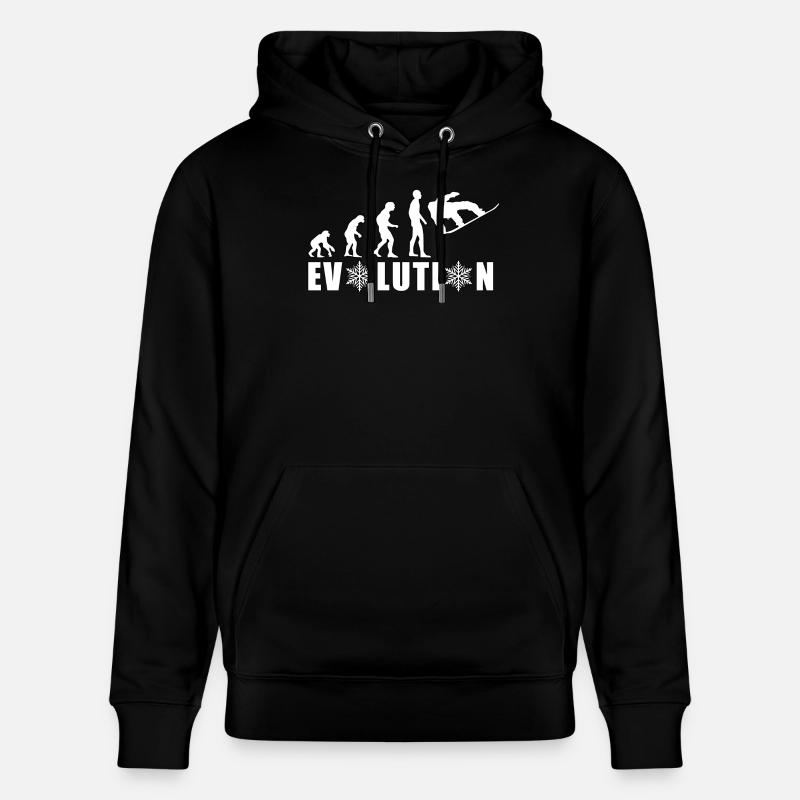 EVOLUTION SNOWBOARD Schnee Winter Geschenk - Stanley/Stella Unisex Bio-Hoodie CRUISER  - Schwarz