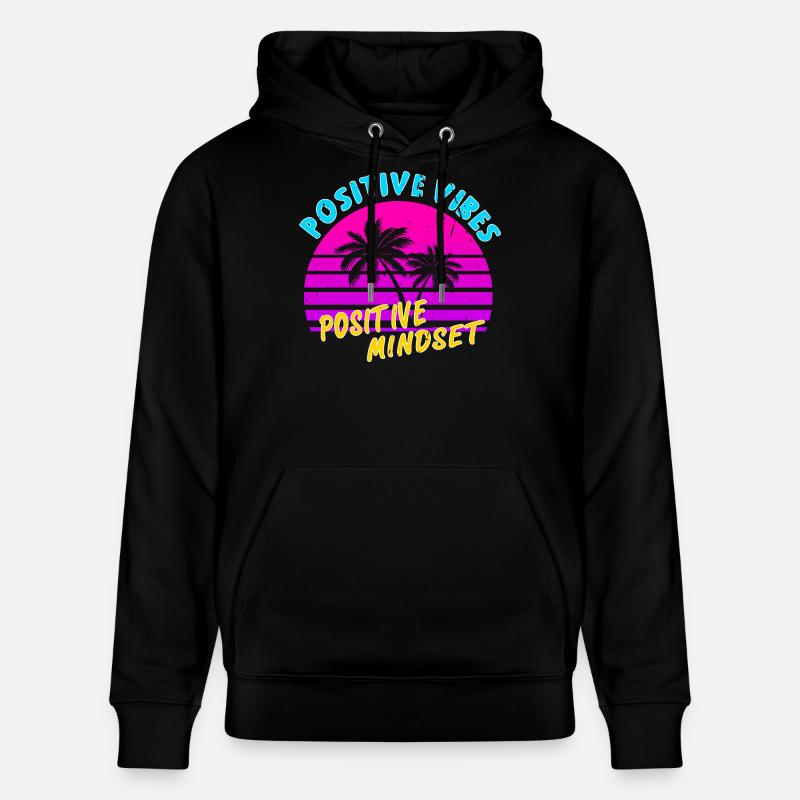 positif Vibrations positives - Sweat à capuche bio CRUISER Stanley/Stella Unisexe - noir