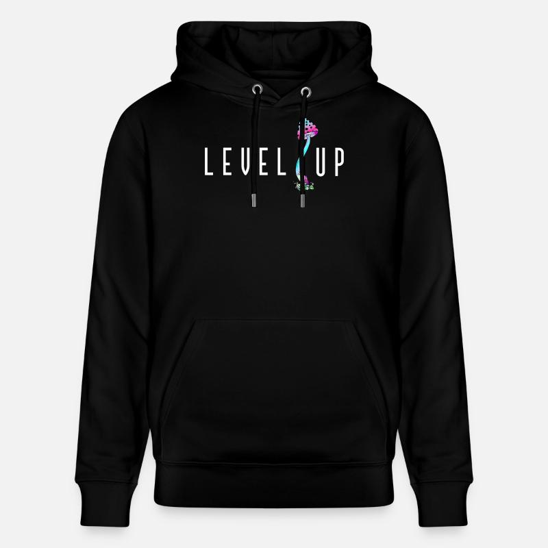 LEVEL UP Champignon - Sweat à capuche bio CRUISER Stanley/Stella Unisexe - noir