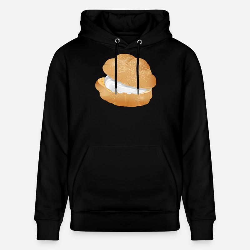 Illustration d’une crème fourrée feuilletée - Sweat à capuche bio CRUISER Stanley/Stella Unisexe - noir