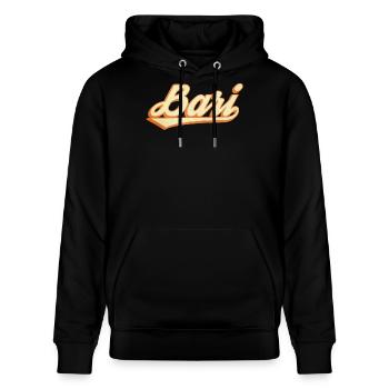 Vintage Bari lettering - Stanley/Stella CRUISER Unisex Organic Hoodie - black - Front - Alina (178cm) & Michal (187cm)