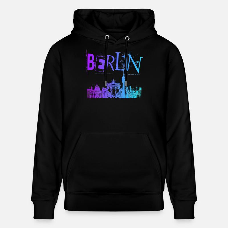 Berlin Skyline Panorama - Sweat à capuche bio CRUISER Stanley/Stella Unisexe - noir