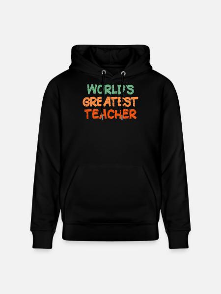 Colourful Handwritten Teacher Tribute - Stanley/Stella CRUISER Unisex Organic Hoodie - black