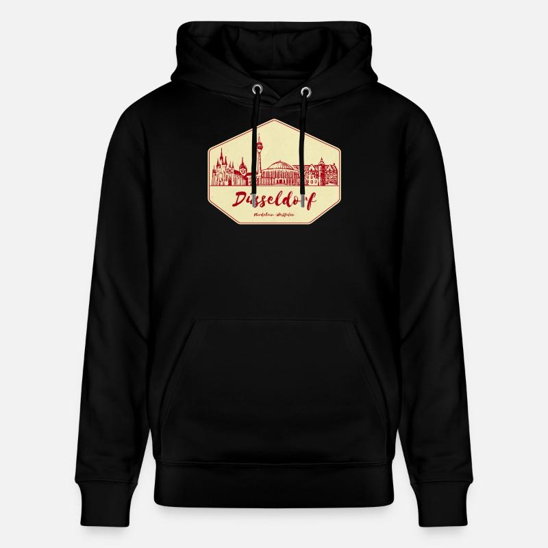 Badge Skyline de Düsseldorf - Sweat à capuche bio CRUISER Stanley/Stella Unisexe - noir