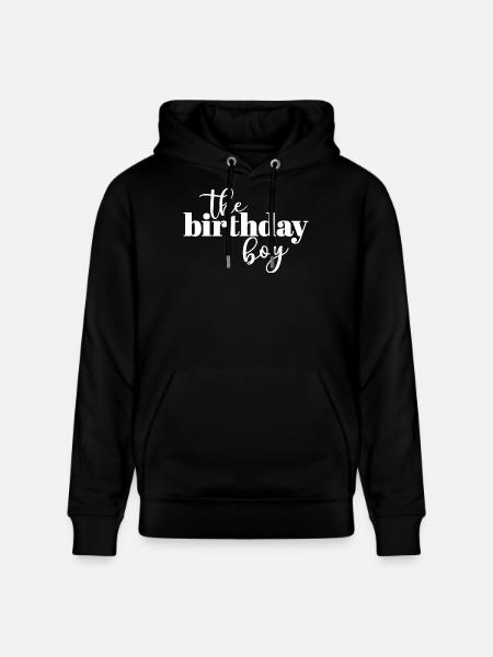 The Birthday Boy - Stanley/Stella CRUISER Unisex Organic Hoodie - black