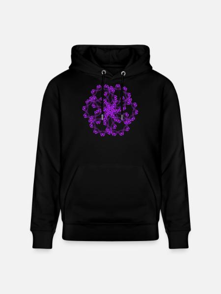Random patterns circled - Stanley/Stella CRUISER Unisex Organic Hoodie - black