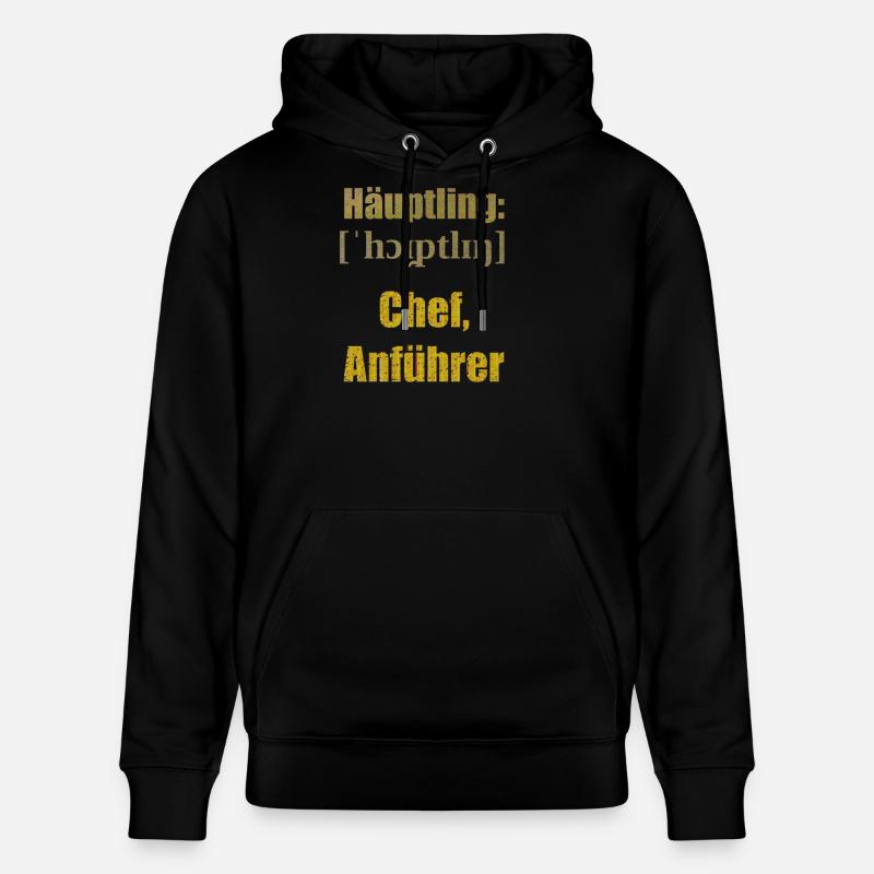 häuptling chef - Stanley/Stella Unisex Bio-Hoodie CRUISER  - Schwarz