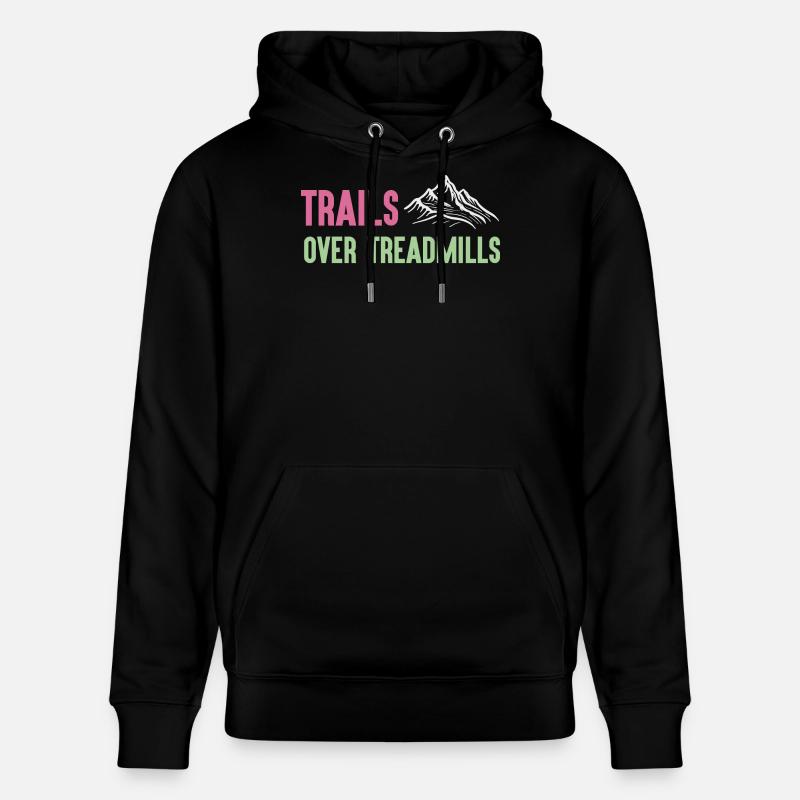 Trail Running - Sentiers sur tapis roulants - Sweat à capuche bio CRUISER Stanley/Stella Unisexe - noir