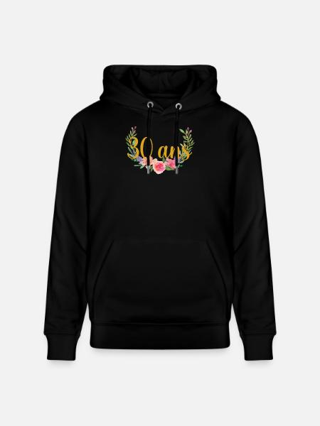 fleurs anniversaire 30 ans - Sweat à capuche bio CRUISER Stanley/Stella Unisexe - noir