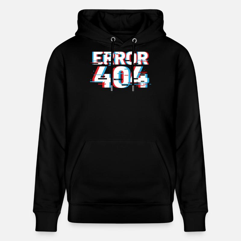 Error 404 Glitch - Stanley/Stella CRUISER Unisex Organic Hoodie - black