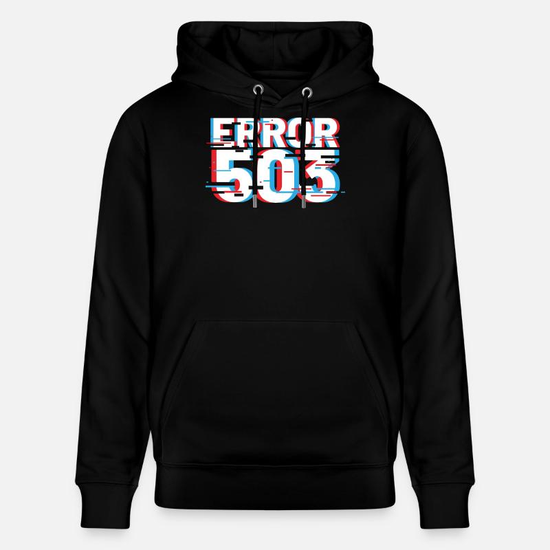 Fehler 503 Glitch - Stanley/Stella Unisex Bio-Hoodie CRUISER  - Schwarz