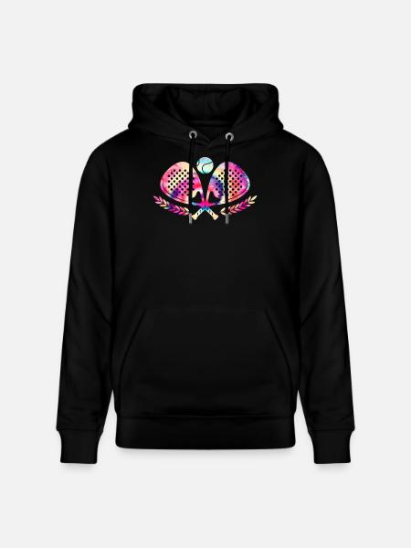 Padel Tennis Tie Dyed - Stanley/Stella CRUISER Unisex Organic Hoodie - black