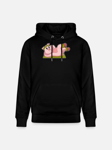 Pig Abdominal Workout Bodybuilding - Stanley/Stella CRUISER Unisex Organic Hoodie - black