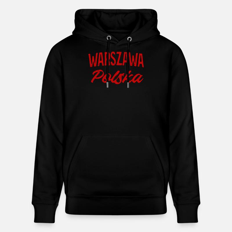 Warszawa Polska Retro Script - Sweat à capuche bio CRUISER Stanley/Stella Unisexe - noir