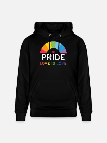 Pride - Love is Love. - Stanley/Stella CRUISER Unisex Organic Hoodie - black
