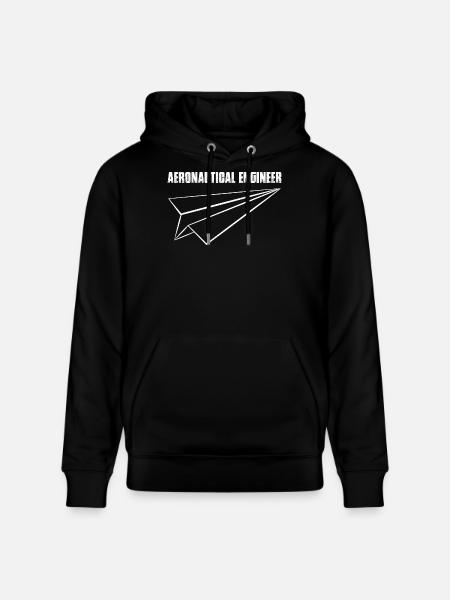 Aeronautical Engineer Paper Airplane - Stanley/Stella CRUISER Unisex Organic Hoodie - black