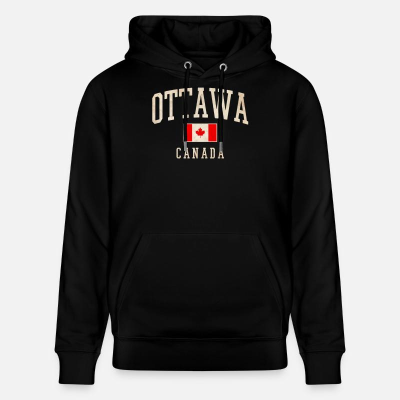 Conception du drapeau d’Ottawa Canada - Sweat à capuche bio CRUISER Stanley/Stella Unisexe - noir