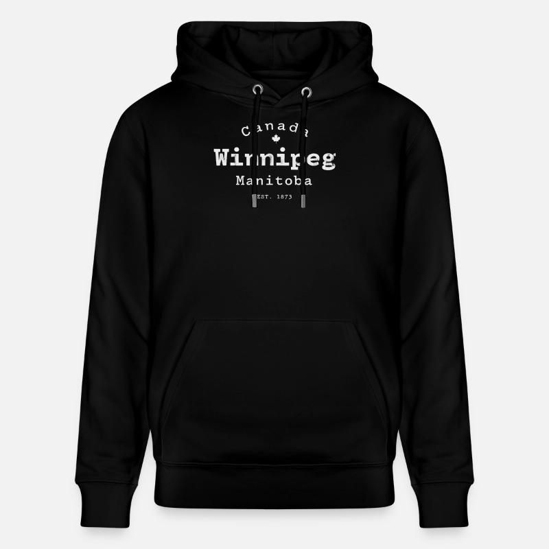 Winnipeg (Manitoba) Logo rétro - Sweat à capuche bio CRUISER Stanley/Stella Unisexe - noir