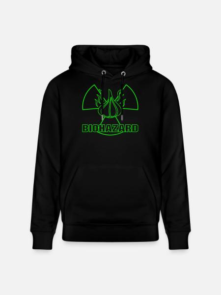 GARLIC BIOHAZARD - Stanley/Stella CRUISER Unisex Organic Hoodie - black