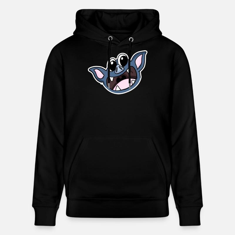 Tête de chauve-souris - Sweat à capuche bio CRUISER Stanley/Stella Unisexe - noir