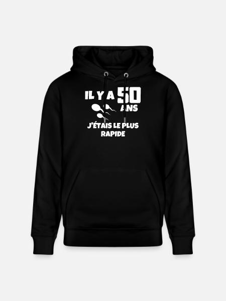 anniversaire, anniversaire 50 ans, 50 ans - Sweat à capuche bio CRUISER Stanley/Stella Unisexe - noir