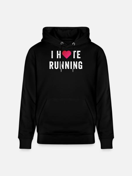 I Love/Hate Running - Stanley/Stella CRUISER Unisex Organic Hoodie - black