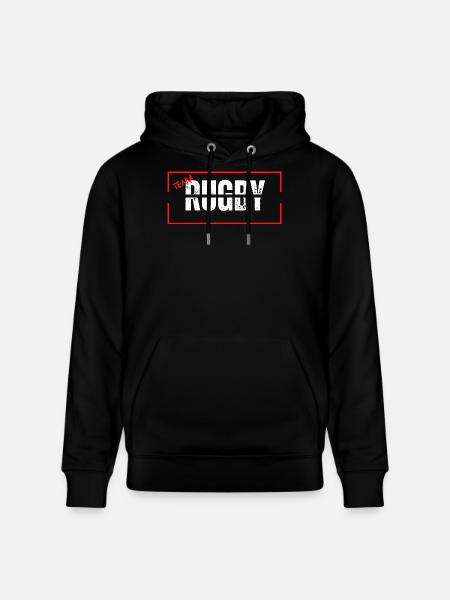 Team rugby red - Stanley/Stella CRUISER Unisex Organic Hoodie - black
