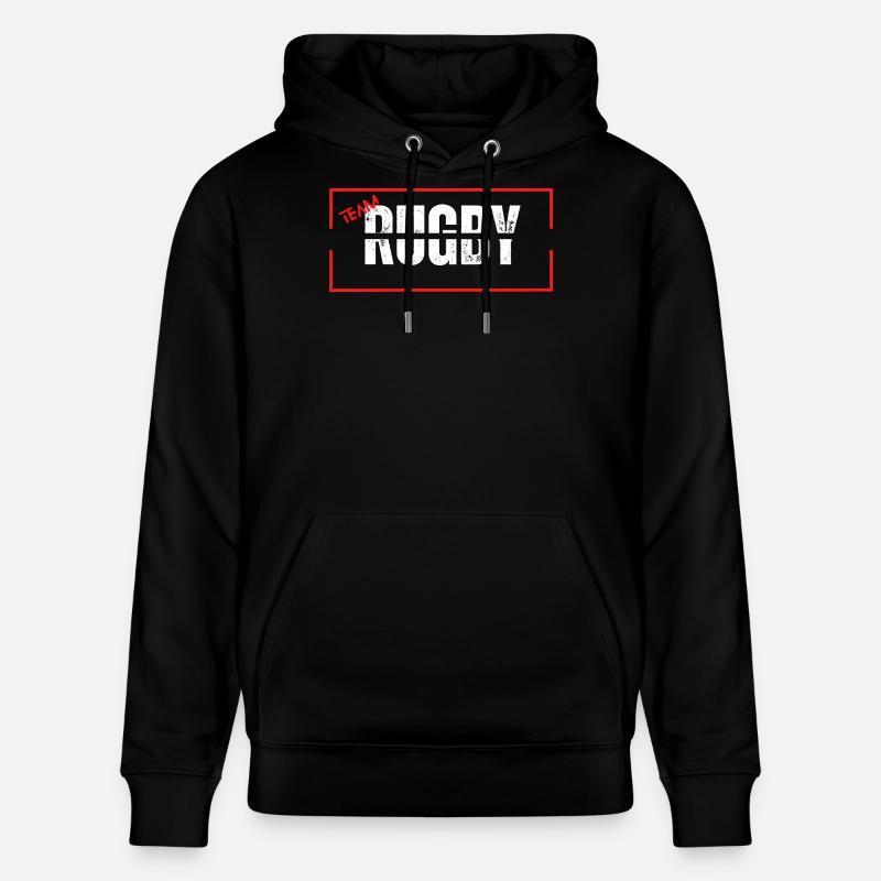 Team rugby red - Sweat à capuche bio CRUISER Stanley/Stella Unisexe - noir