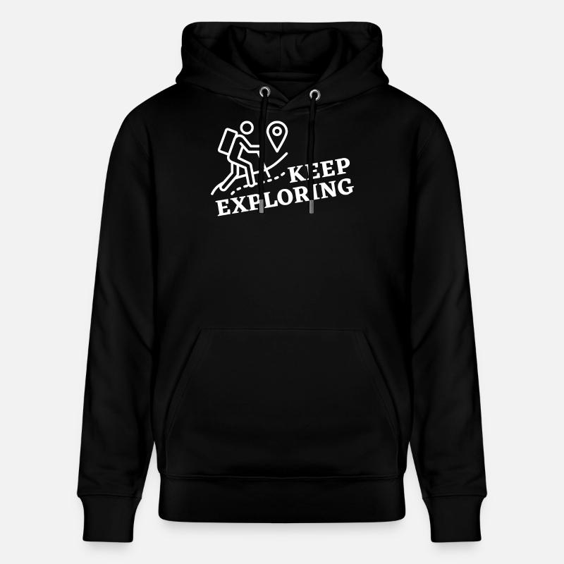 Keep Exploring - Stanley/Stella Unisex Bio-Hoodie CRUISER  - Schwarz