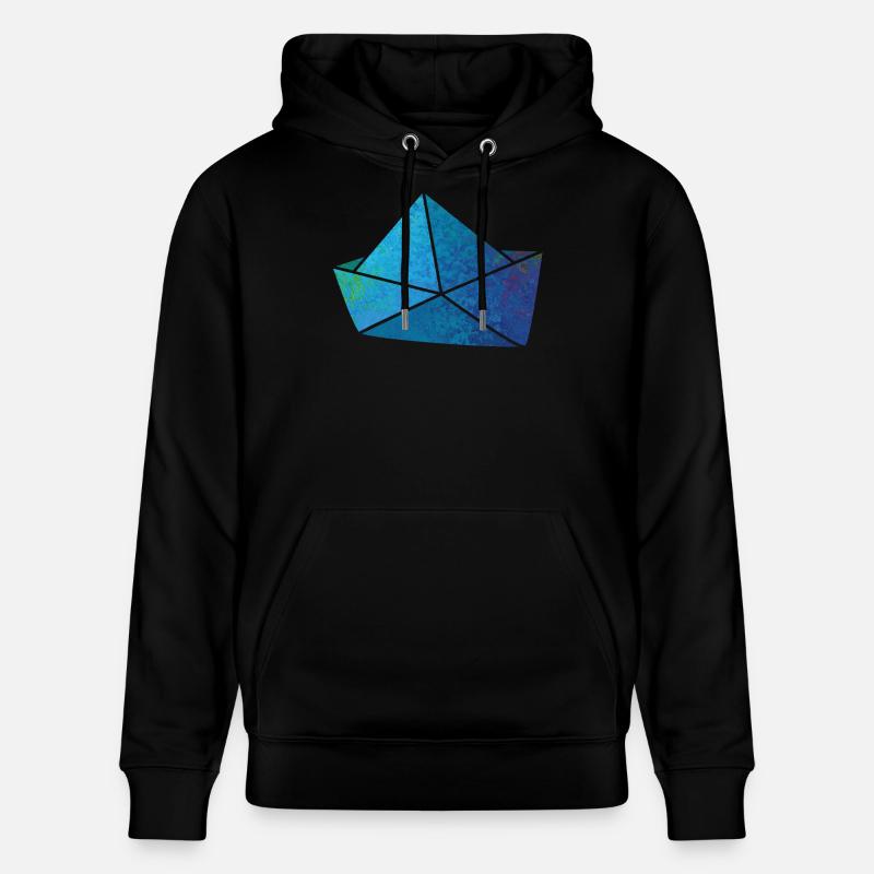 Papierboot Meeresgrund Boot Schiff Meer Kinder - Stanley/Stella Unisex Bio-Hoodie CRUISER  - Schwarz