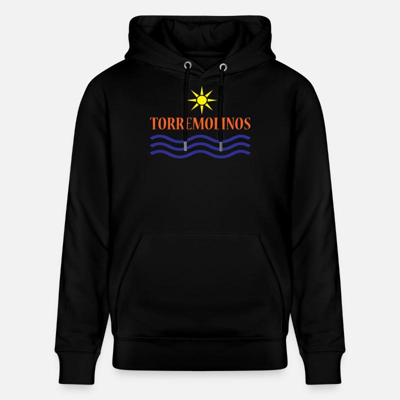 TORREMOLINOS-Eau du Soleil+Texte - Sweat à capuche bio CRUISER Stanley/Stella Unisexe - noir