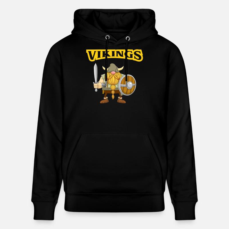 vikings, gnome, explorateur - Sweat à capuche bio CRUISER Stanley/Stella Unisexe - noir