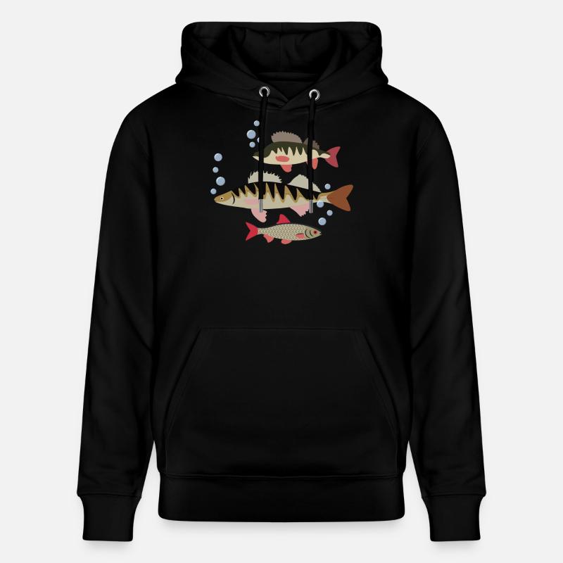 Fisch - Stanley/Stella Unisex Bio-Hoodie CRUISER  - Schwarz