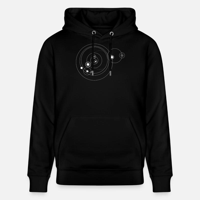 Solar system only (white) - Stanley/Stella CRUISER Unisex Organic Hoodie - black
