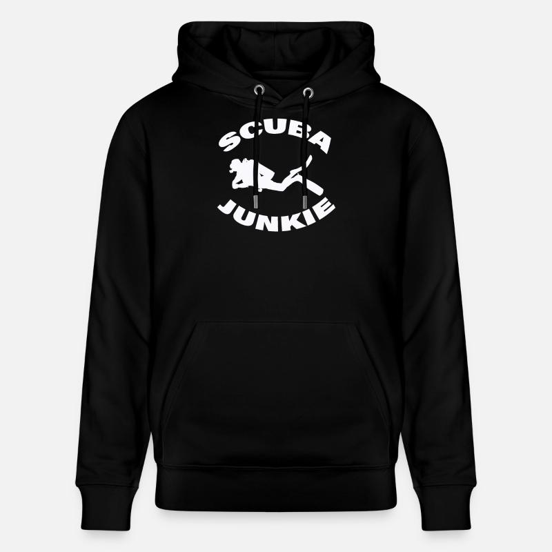ACCRO À LA PLONGÉE SOUS-MARINE - Sweat à capuche bio CRUISER Stanley/Stella Unisexe - noir